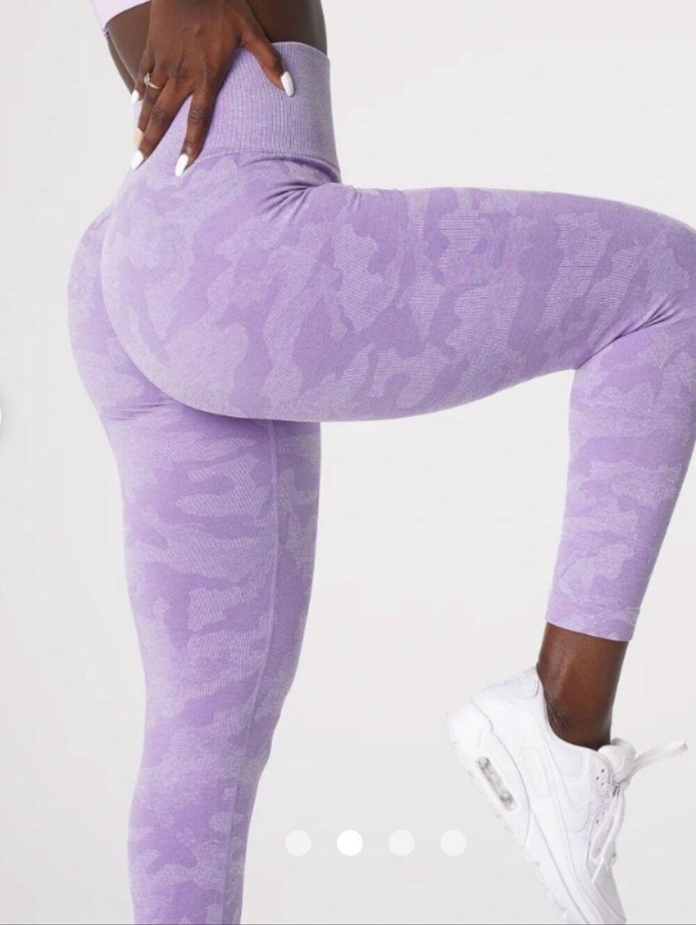 YEOREO Purple / Lilac Camouflage Full Length Seamless Leggings
